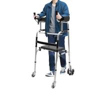 Telaio da passeggio con 4 ruote, carrello da passeggio regolabile in alluminio per disabili, leggero aiuto per la mobilità per anziani, fratture, artrite, morbo di Parkinson