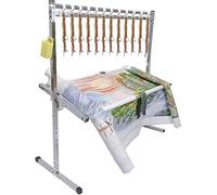 Telaio da Pavimento for Ricamo in Acciaio Inossidabile, Supporto Regolabile for Punto Croce, con 12 Fibbie in Filo Sospeso, Tavolo in Piedi, for Artigianato Artistico