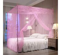 Telaio del Letto a baldacchino in Acciaio Inossidabile,Porta Zanzariera per Letto Struttura in Zanzariera a Baldacchino, Struttura per Letto Matrimoniale/Full/Queen/California King/King Size 32mm 2×