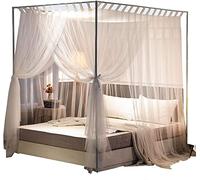 Telaio del Letto a baldacchino in Acciaio Inossidabile, zanzariera con Staffa per Letto Telaio a baldacchino per Letto Matrimoniale/Completo/Queen/California King/King Size Letto in 33mm