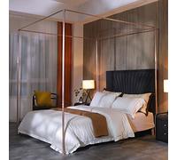 Telaio del Letto a baldacchino in Acciaio Inossidabile, zanzariera con Staffa per Letto Telaio a baldacchino per Letto Matrimoniale/Completo/Queen/California King/King Size Letto in 2×2.2m Alluminio