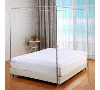 Telaio del Letto a baldacchino in Acciaio Inossidabile, zanzariera con Staffa per Letto Telaio a baldacchino per Letto Matrimoniale/Completo/Queen/California King/King Size Letto,32 Mm,180X220CM