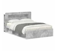 Telaio del letto con storage Grigio Cemento 140 x 200 cm, con contenitore in legno ingegnerizzato, struttura moderna con cassetti per camera da letto, massimo supporto 200 kg, facile montaggio