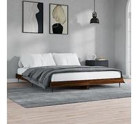 Telaio del letto,Mobili per la camera da letto,Decorazione della camera da letto，Giroletto Rovere Marrone 200 x 200 cm in Legno Multistrato Utilizzabile per Camera degli ospiti Camera da letto