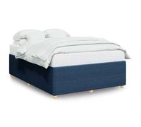 Telaio del letto senza materasso 140 x 200 cm tessuto blu - Moderno telaio letto per camera da letto durevole e stabile con elevata capacità di carico - Facile da montare