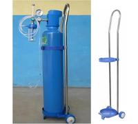 Telaio di montaggio for bombole di gas in acciaio inossidabile for uso domestico con ruote e maniglia Carrello for bombole di gas(80cm/31.5 in)