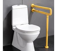 Telaio di Sicurezza per WC, Telaio di Supporto Regolabile e Compatto con Barre di Presa per sedili del Bagno, Stabile e affidabile (Colore: Giallo)
