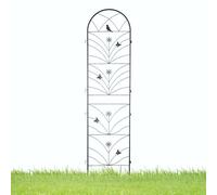 Telaio di supporto per impianti di cramica per cramelli da giardino in metallo decorativo con il design per uccelli e foglie per clematide