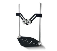 Telaio di supporto per macchina da taglio regolabile, doppio rullo a V, regolabile in altezza, capacità di carico 100 kg, per cilindri da 12 ~ 200 mm, ideale per la lavorazione del legno