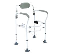 Telaio di supporto per WC, colore grigio, regolabile in altezza, per la maggior parte dei servizi igienici