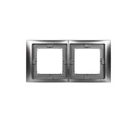 Telaio doppio Simon Basic Neos IP44 acciaio inox BMRC2B/21