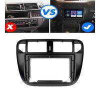 Telaio fascia stereo auto su misura per Honda per Civic 199601 nero opaco 9 poll