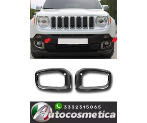 Telaio fendinebbia tappi bordo per Jeep Renegade 2014-2019 acciaio cromo scuro