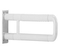 Telaio for WC, maniglie di sostegno for WC, barra di sostegno for bagno, corrimano di sicurezza senza barriere in acciaio inossidabile da 23,6 pollici, staffa for corrimano di tipo U(White,60Cm)