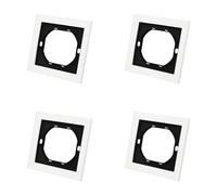 Telaio in ABS bianco a 1 moduli per interruttori e presa X4 -WESA