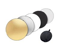 Telaio in alluminio 5 in 1 Riflettore fotografico, 110 cm | Pannello di modifica della luce differente 4 per l'illuminazione dei fotografi, riflettore professionale della macchina