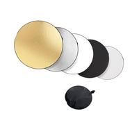 Telaio in alluminio 5 in 1 Riflettore fotografico, 60 cm | Pannello di modifica della luce differente 4 per l'illuminazione dei fotografi, riflettore professionale della macchina