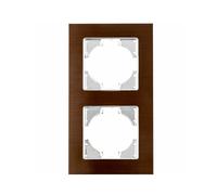Telaio in alluminio marrone a due elementi orizzontali, ideale per valorizzare i tuoi spazi. Durabilità ed eleganza in un design moderno e funzionale. Perfetto per qualsiasi ambiente.