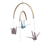 Telaio in legno fai da te, per lettino portatile in legno, fatto a mano, campana a vento naturale, per bambini, fai da te, con perline di legno, ciondolo per bambini, set fai da te per il fai da te,