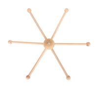 Telaio in Legno Gancio per Cucciolo, Kit di Cornici Mobili in Legno Sferico a Sei Gambe Cinghia Cinghia Mobile Mobile per la Maggior Parte della Decorazione di Giocattoli per il