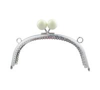 Telaio in metallo alla moda per la realizzazione di borse creative borsa da cucito chiusure a bacio cucito artigianato fornitura telaio in metallo portamonete, bianco, Bellezza di massa