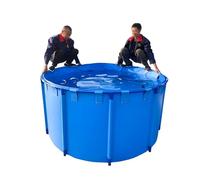 Telaio in metallo fuori terra piscina stagni per pesci per esterni grande interno/esterno telone per la piscicoltura, prodotti acquatici allevamento stagno 15,2 x 1,97 ft/319 Gal(9068L/2396GAL-3,8 x
