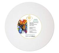 Telaio in tela rotonda, 120 cm, in legno di abete rosso, rivestito con tessuto di cotone da 380 g/m², prodotto in Germania