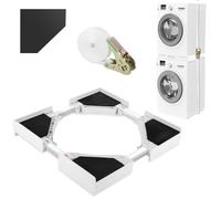 Telaio intermedio per lavatrice e asciugatrice, 46-72 cm, telaio intermedio universale per lavatrici e asciugatrici, con corda di sicurezza da 6 m