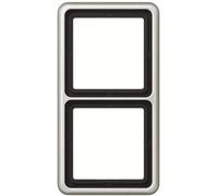 Telaio Jung CD582PT - 2 scomparti, per orizzontale e verticale, metallo, plat...