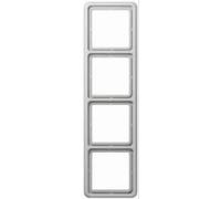 Telaio Jung CD584LG 4 scomparti, orizzontale e verticale, plastica, IP44, gri...