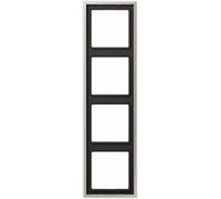 Telaio Jung ES2984 - 4 scomparti, orizzontale e verticale, acciaio inox, IP44...