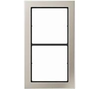 Telaio Jung FDES2982 - 2 scomparti, orizzontale e verticale, acciaio inossida...