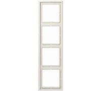 Telaio Jung LS984W - 4 vie, orizzontale/verticale, plastica, IP44, bianco crema