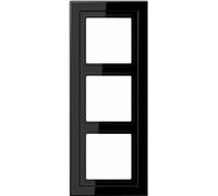 Telaio Jung LSD983SW - 3 scomparti, orizzontale e verticale, termoplastico, nero