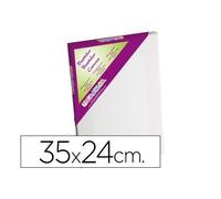 Telaio leidercolor 5p tela cotone 100% telaio pawlonia 1,8x3,8 cm bordi legno 35x24 cm