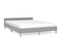 Telaio letto 140 x 200 cm grigio chiaro tessuto - Moderno telaio del letto senza materasso per camera da letto, durevole ed elegante, facile da montare