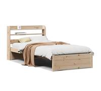 Telaio letto 90 x 200 cm con testiera - Moderno letto matrimoniale per camera da letto, durevole e stabile, salvaspazio per piccoli spazi, facile da montare