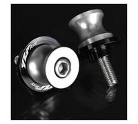 telaio moto Cursori cursori forcellone PER YZFR 125 YZFR125 2008 2009 2010 2011 2012 2013 Supporti Per Forcellone CNC Per Moto, Viti Per Cavalletto Laterale Da 6 Mm(6MM Silver LOGO)