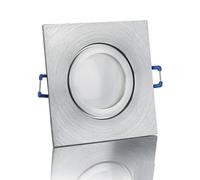 Telaio MR16/GU10 Angolare 60mm Diametro IN Cromo Spazzolato Con Protettivo IP44 [EEK: A - G]