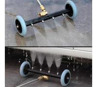 Telaio per auto 5000PSI idropulitrice ad alta pressione scopa per acqua inferiore locomotiva per lavaggio auto elettrica da 16 pollici con 2 aste di prolunga 3 pieces