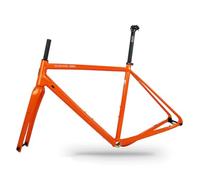 Telaio per bici gravel 700C, telaio per bici da strada 44 cm/47 cm/50 cm/53 cm/56 cm, telaio in lega di alluminio con freno a disco e forcella in fibra di carbonio, perno passante F12*100 mm R12