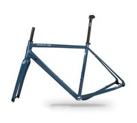 Telaio per bici gravel 700C, telaio per bici da strada, 44 cm/47 cm/50 cm/53 cm/56 cm, telaio in lega di alluminio con freno a disco e forcella in fibra di carbonio, perno passante F12*100 mm R1