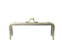 Telaio per borsa in metallo, 6,5/7,5/8,5/10,5/12,5/15/18/20 cm fai da te in metallo con cornice quadrata for borse, sacchetti porta monete, chiusura a scatto in metallo, accessori for la cornice, chiu