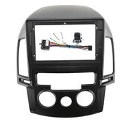 Telaio per cruscotto auto Cornice per autoradio da 9 pollici, pannello stereo 2DIN, cablaggio, connettore, cavo di alimentazione, adatto per Hyundai I30 1 FD 2007-2011(Frame MT cord-9 inch)