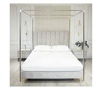 Telaio per letto a baldacchino in acciaio inox con zanzariera e staffa per letto a baldacchino, per letto matrimoniale/completo/queen/California King/King Size (16 mm, 150 x 200 cm)