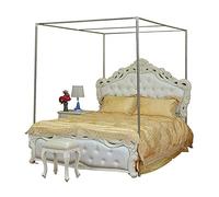 Telaio per letto a baldacchino in metallo con zanzariera, design semplice a baldacchino, per letti singoli, matrimoniali, king e super king size (30 mm), eleganti tende da letto per il massimo comfort