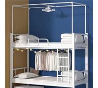 Telaio per letto a baldacchino retrattile, tenda universale per letto a castello con 4 montanti angolari, staffa per zanzariera, adatta per dormitori, fornisce supporto e protezione per il letto