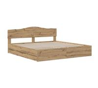 Telaio per letto con portaoggetti e testiera del letto, 180 x 200 cm | Design a doghe, doghe incluse, materasso non incluso, legno di ingegneria, cassetti nascosti, camera da letto coppia