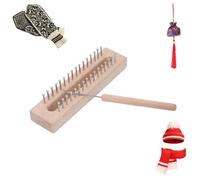 Telaio per Maglieria, Tavola in Legno Fai da Te Mini Tavola per Maglieria con Uncinetto a Gomito 32 Picchetti Macchina per Tessitura a Mano Rettangolare per Realizzare Sciarpe