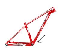 Telaio per mountain bike in fibra di carbonio da 27,5" e 29" per mountain bike XC da 15''/17''/19'', perno passante, freno a disco da 12x142 mm, passaggio cavi interno BB92 (colore: rosso, dimen